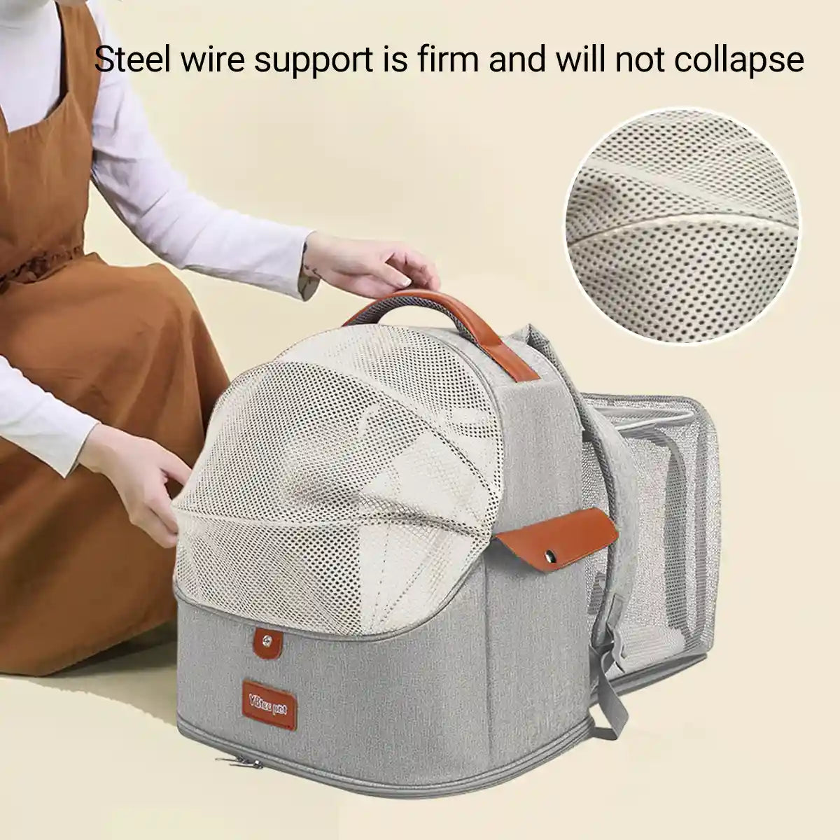 Breathable Pet Travel Backpack Carrier Portable & Expandable Design