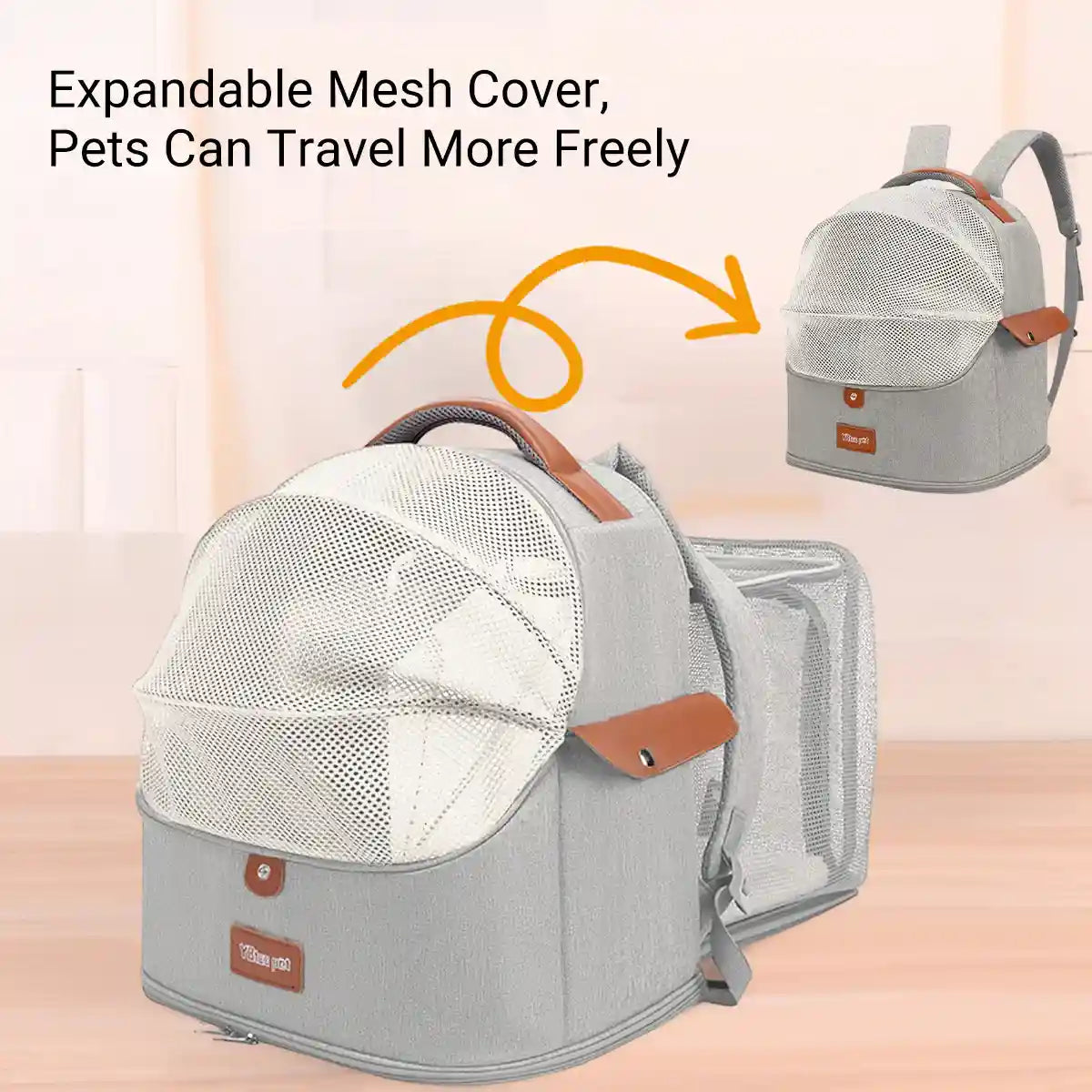 Breathable Pet Travel Backpack Carrier Portable & Expandable Design