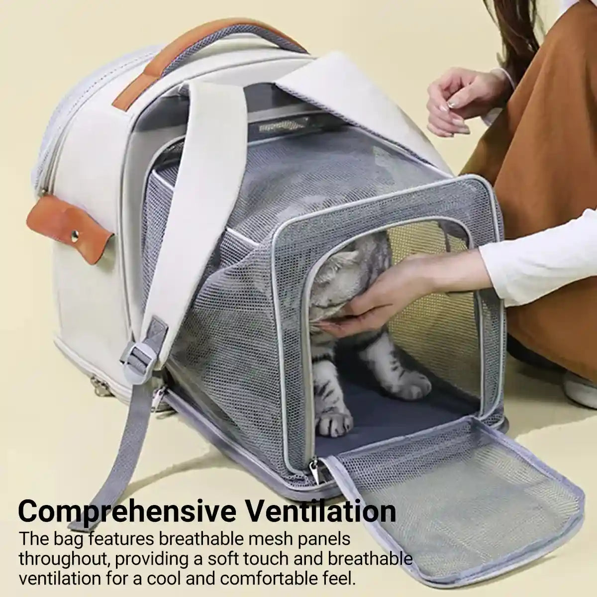 Breathable Pet Travel Backpack Carrier Portable & Expandable Design