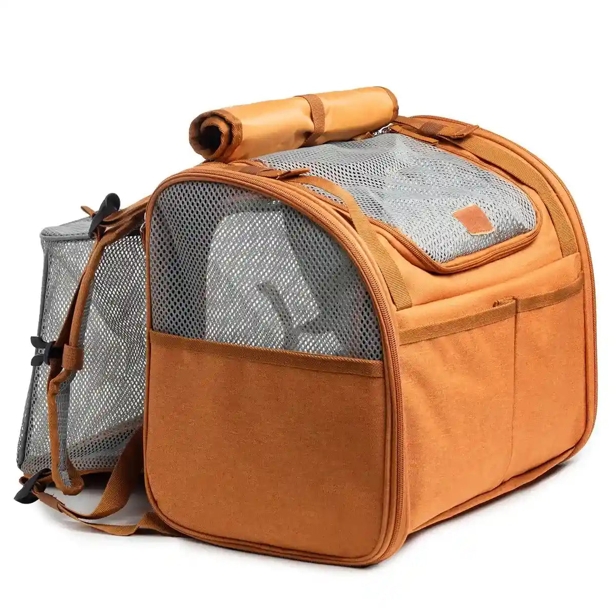 Expandable Pet Travel Backpack Carrier Breathable Cat Bag