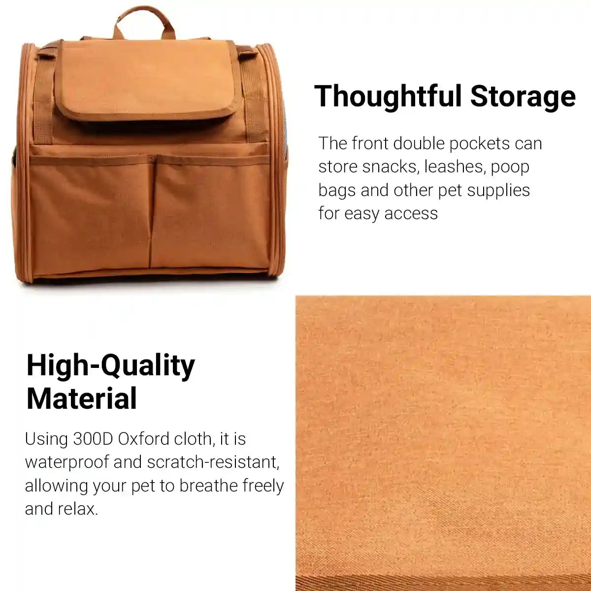 Expandable Pet Travel Backpack Carrier Breathable Cat Bag