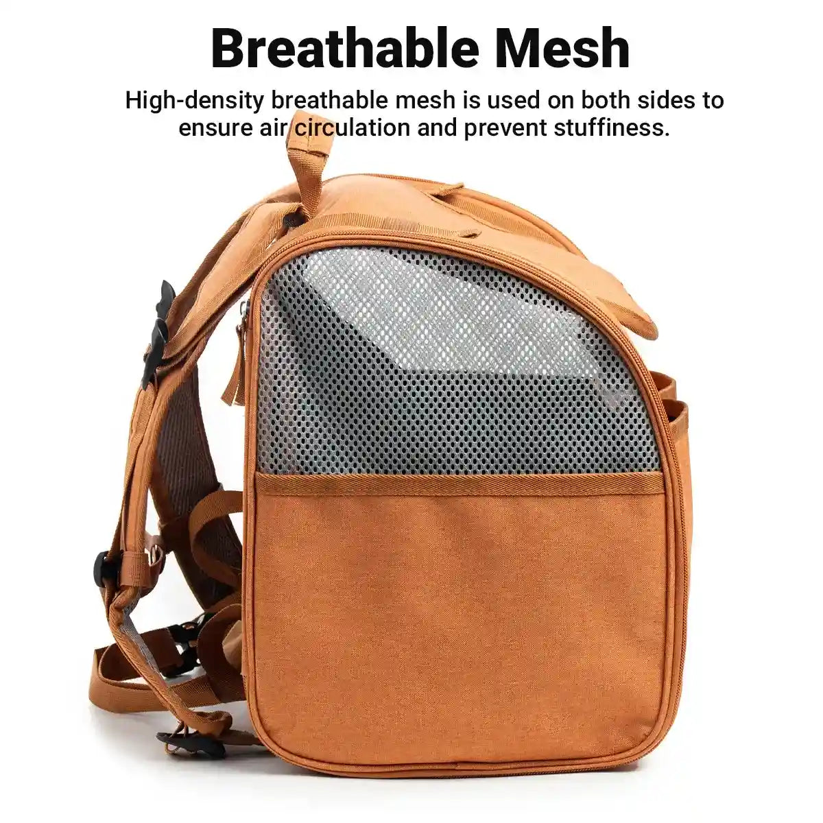 Expandable Pet Travel Backpack Carrier Breathable Cat Bag