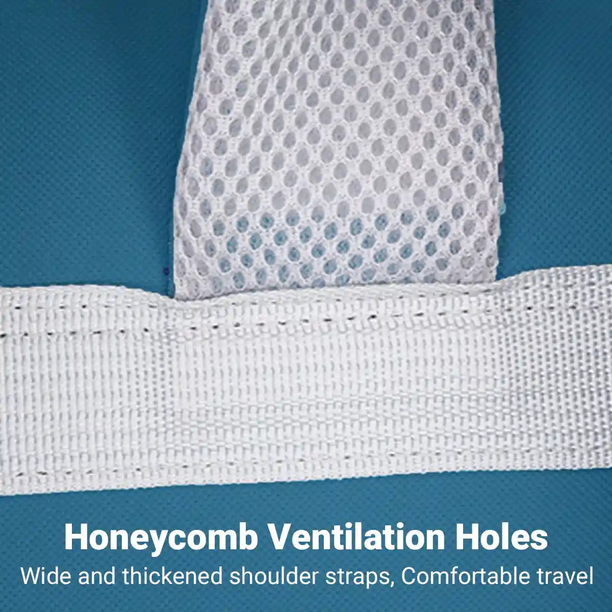 Portable Cat Backpack Blue Nylon Breathable Travel Carrier