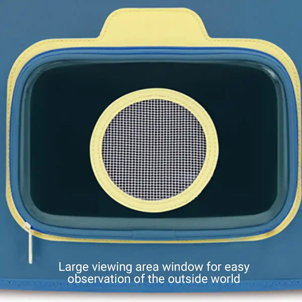 Portable Cat Backpack Blue Nylon Breathable Travel Carrier