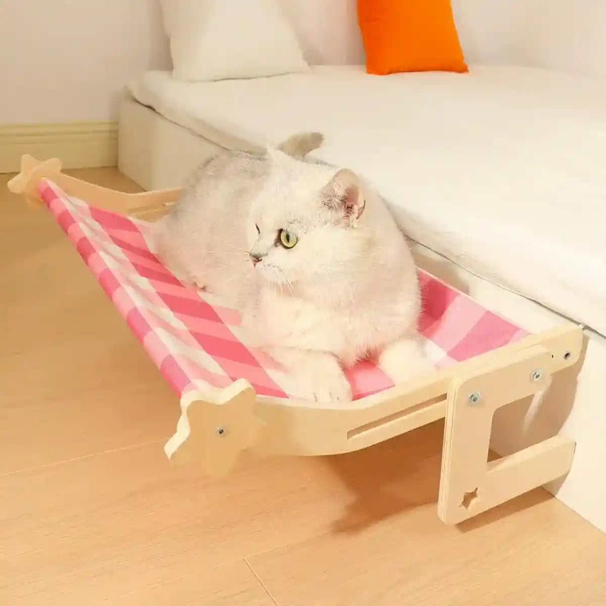 Space-Saving Cat Hanging Bed Adjustable Hammock for Windows & Beds
