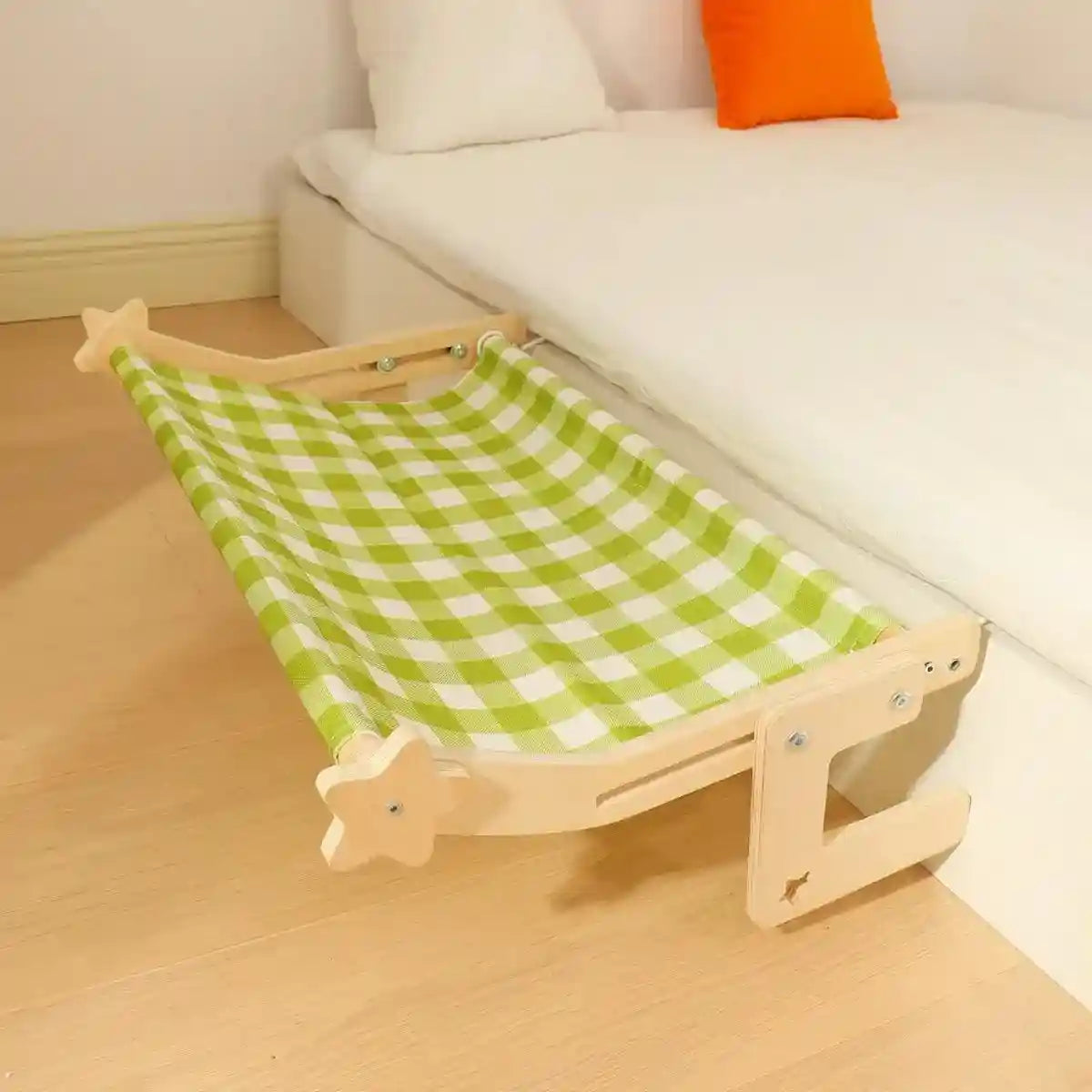 Space-Saving Cat Hanging Bed Adjustable Hammock for Windows & Beds