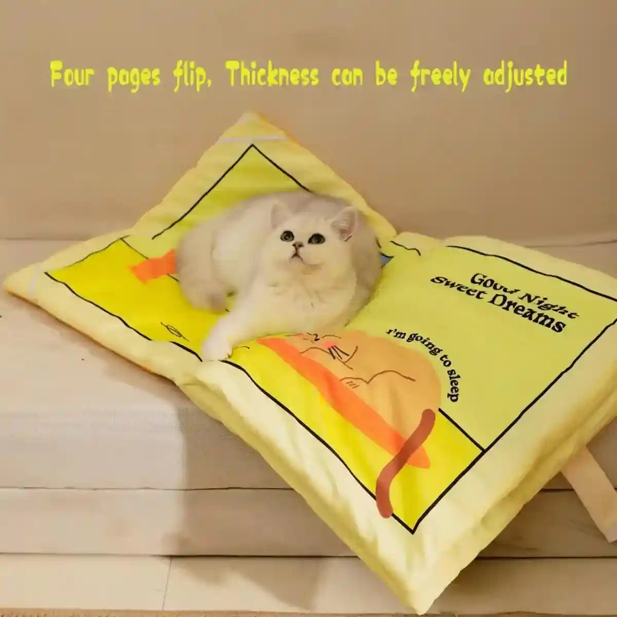 Cat Book Cat Mat Foldable Cat Nest Pet Sleeping Mat Cat Toy Fun Flip Pet Nest