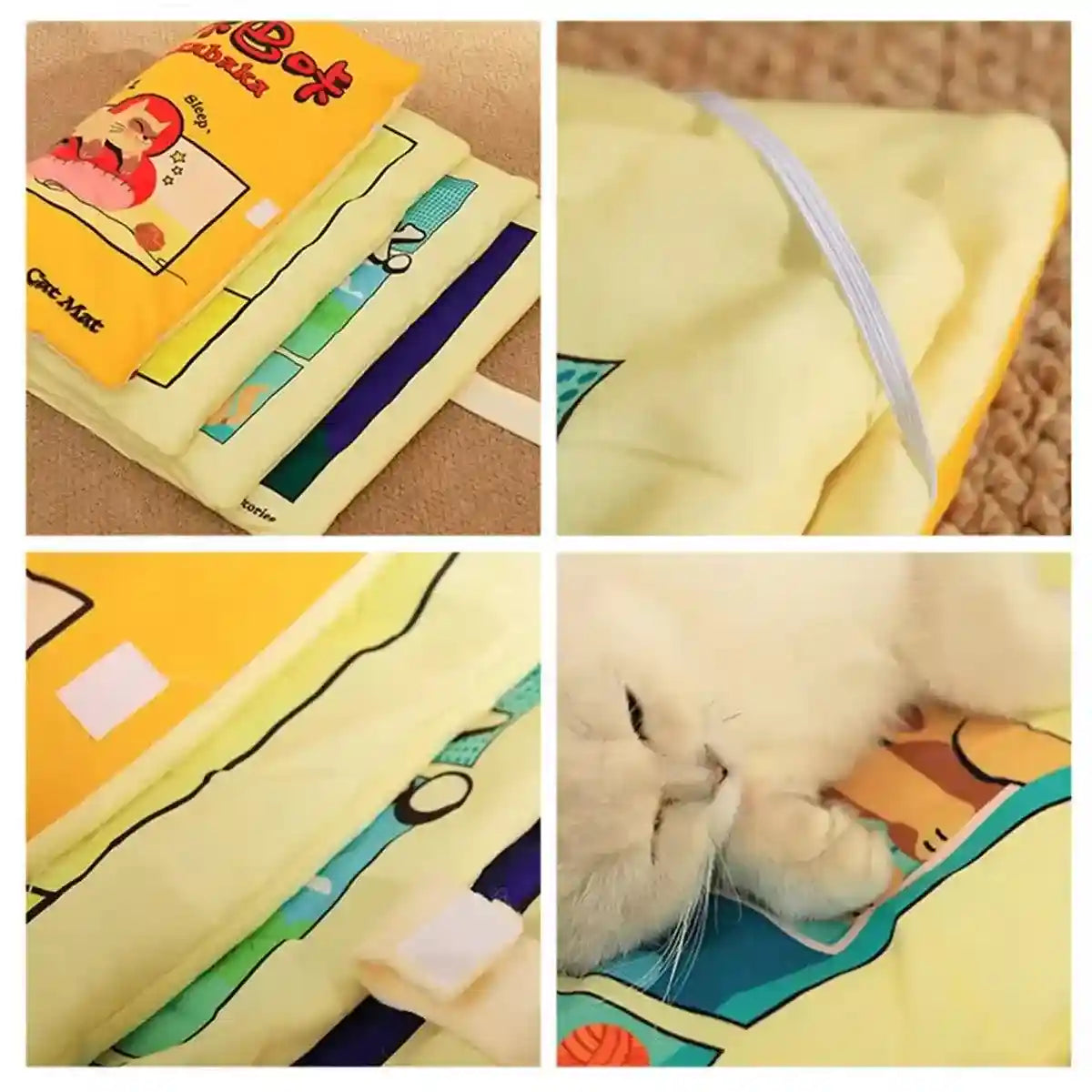 Cat Book Cat Mat Foldable Cat Nest Pet Sleeping Mat Cat Toy Fun Flip Pet Nest