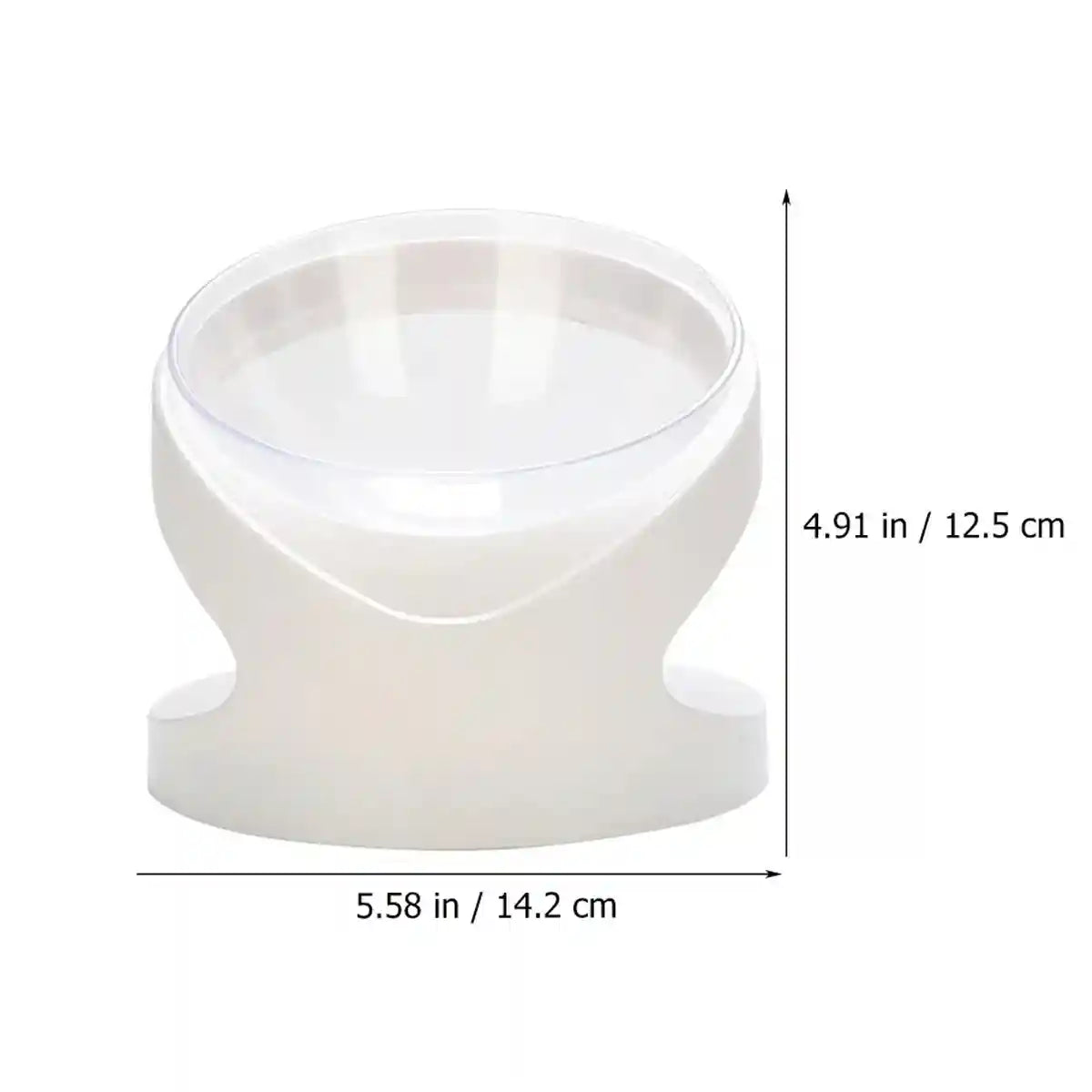 15° Tilted Cat Bowl Elevated Anti-Slip Pet Feeder for Cats & Dogs