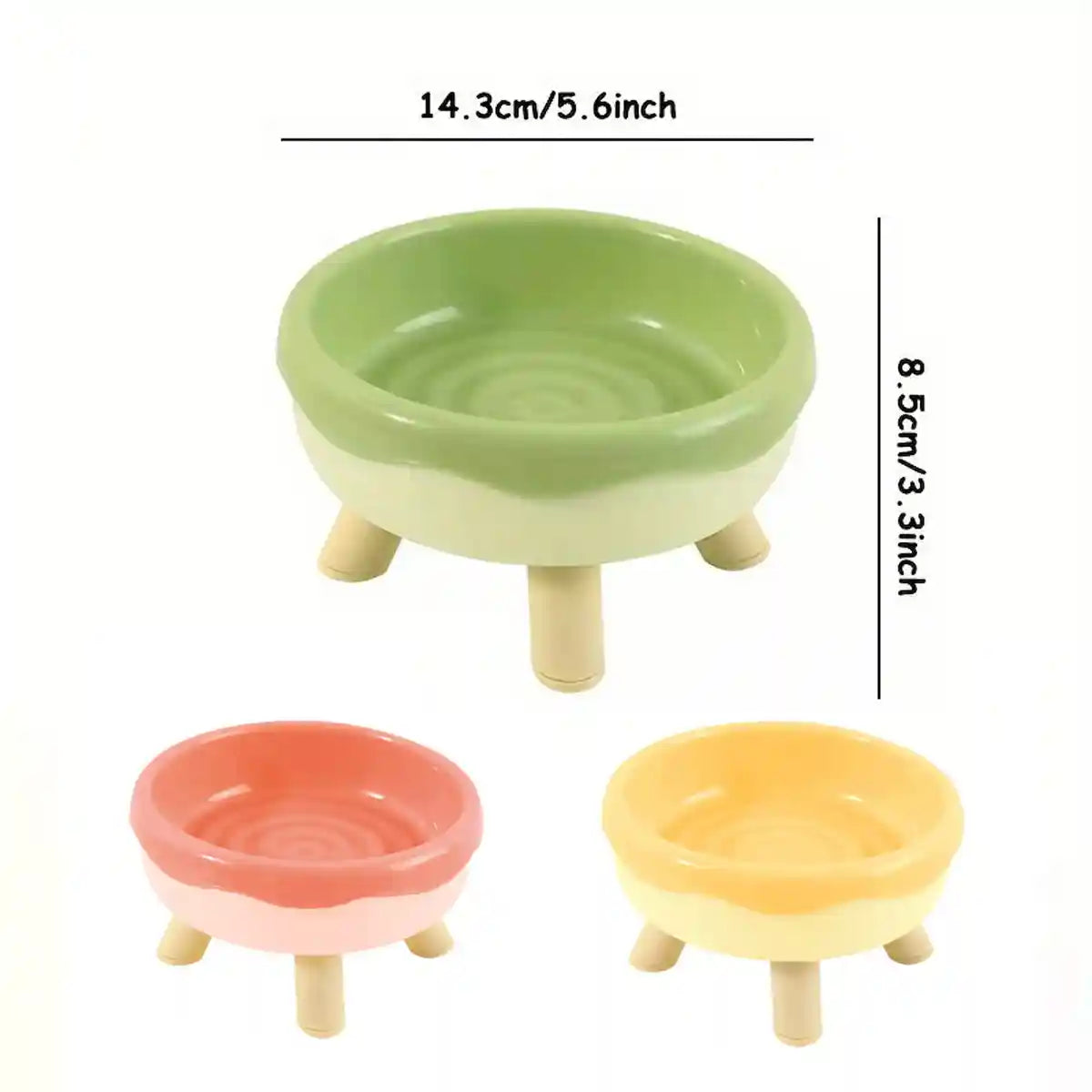 Cat Bowl Donut Cat Food Basin Anti-knock Drinking Bowl