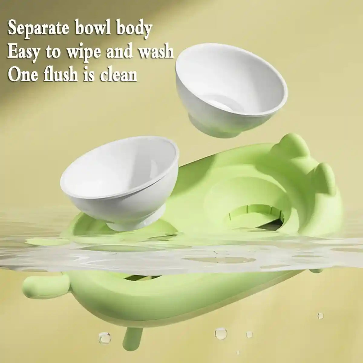 Pet Ceramic Bowl Double Feeder With Tilted Stand