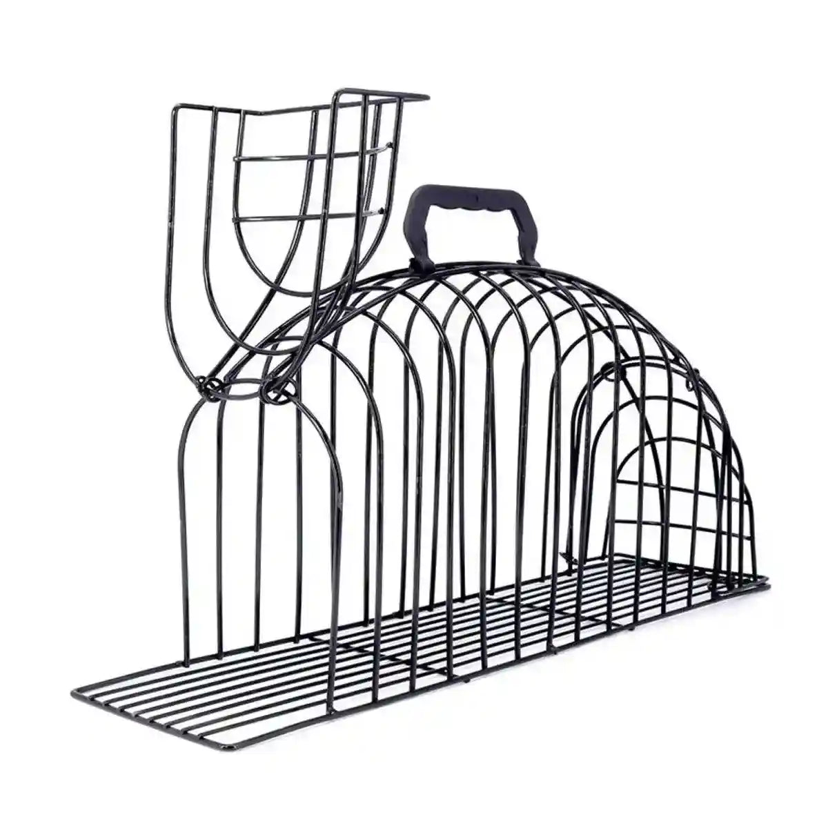 Secure Metal Cat Cage for Grooming and Travel