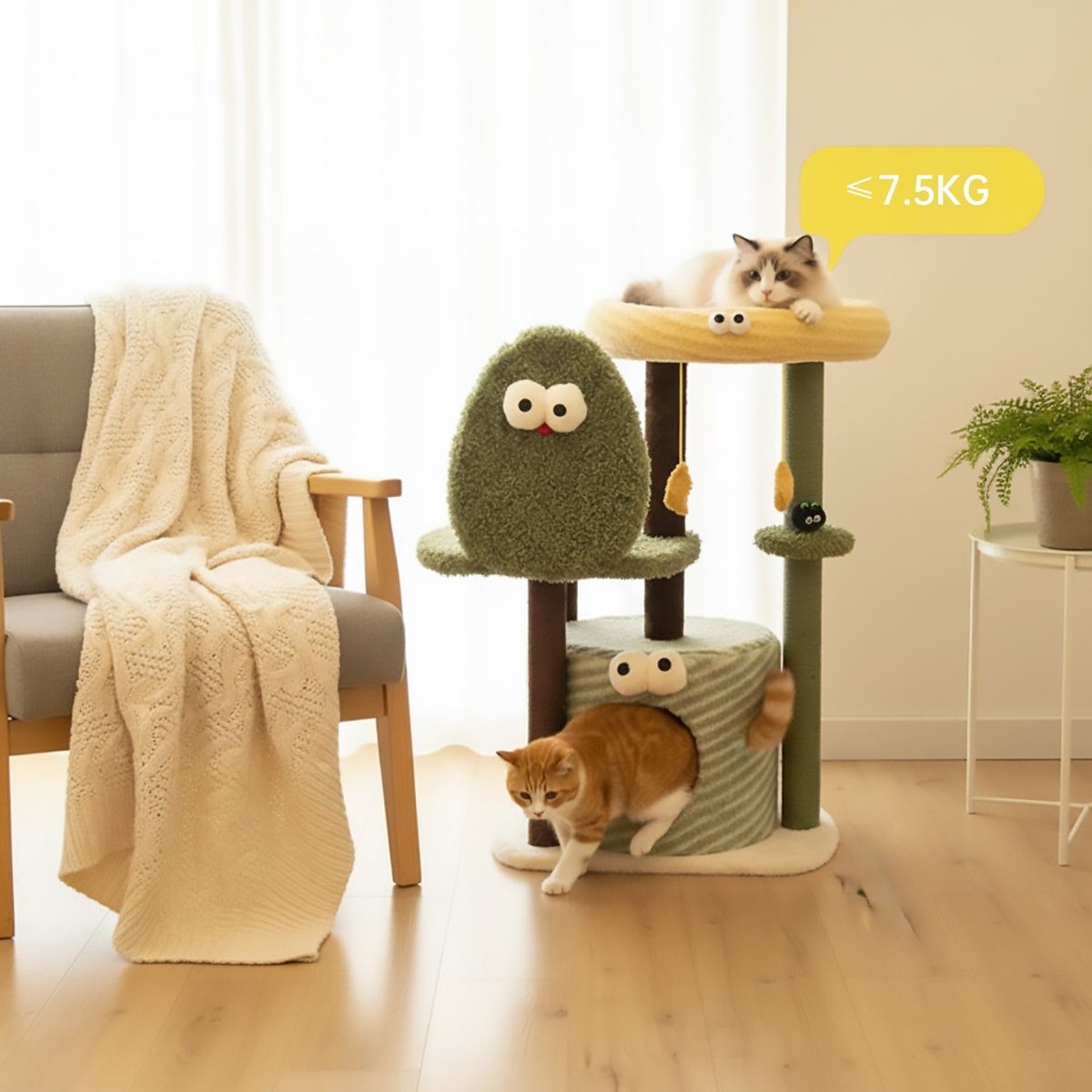 Monster Cat Tree - Multi-Level Cat Condo with Scratching Posts