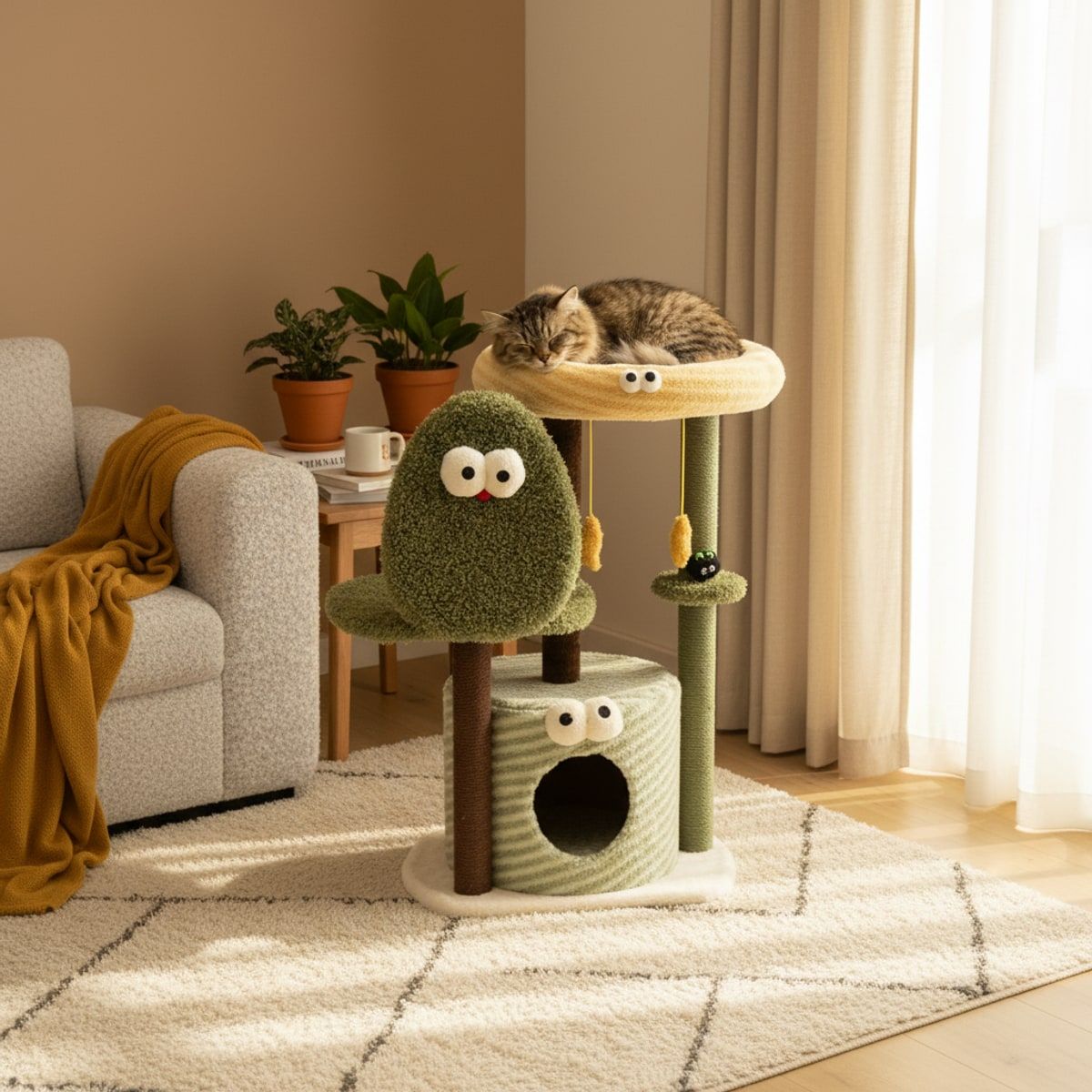 Monster Cat Tree - Multi-Level Cat Condo with Scratching Posts
