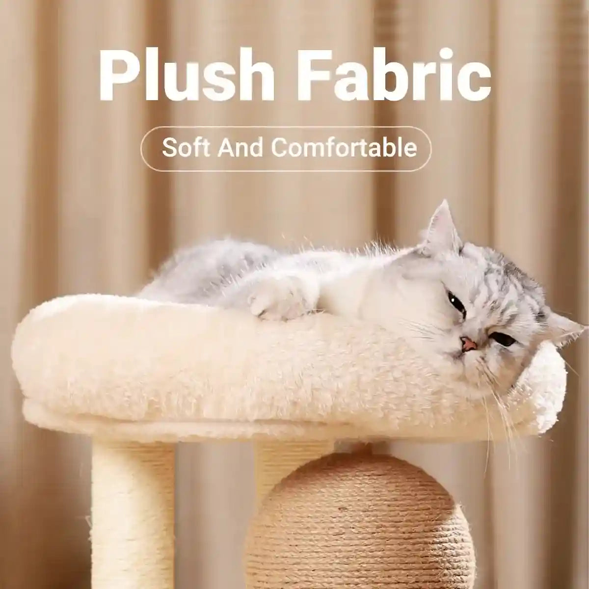 Multifunctional Pet Tower with Cat Climbing Frame and Scratching Posts