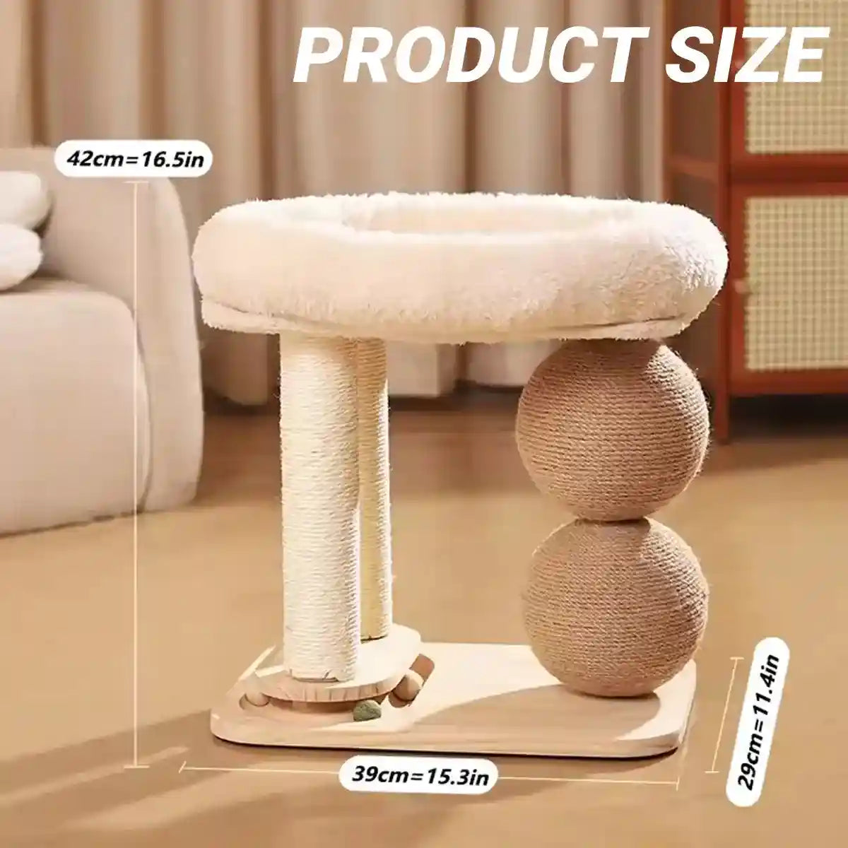 Multifunctional Pet Tower with Cat Climbing Frame and Scratching Posts