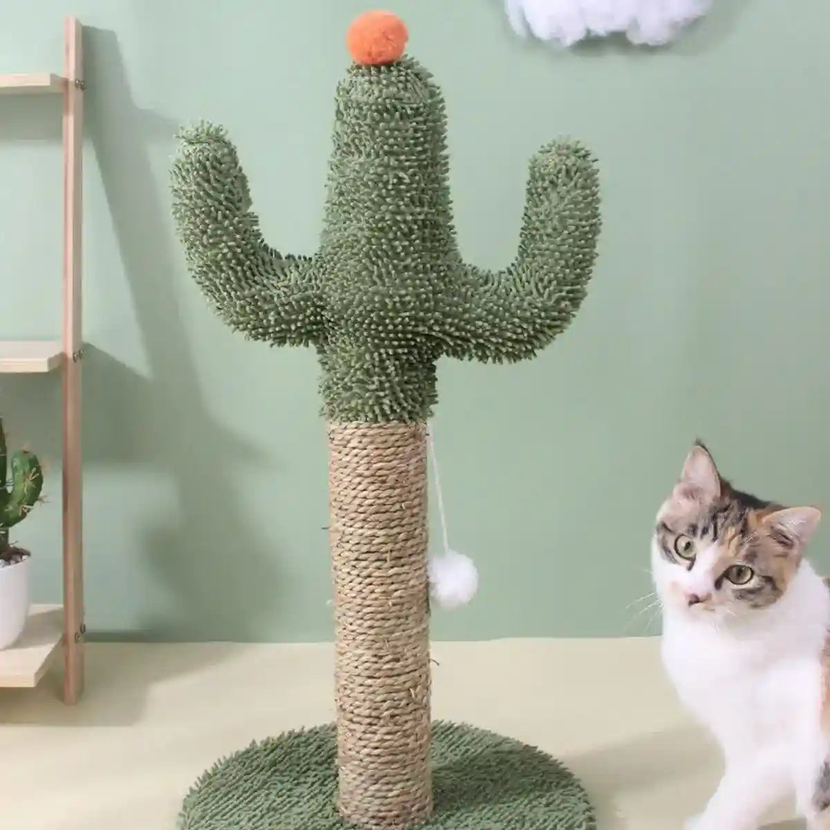 Cactus Cat Climbing Frame Scratching Post Interactive Toys for Cats and Kittens