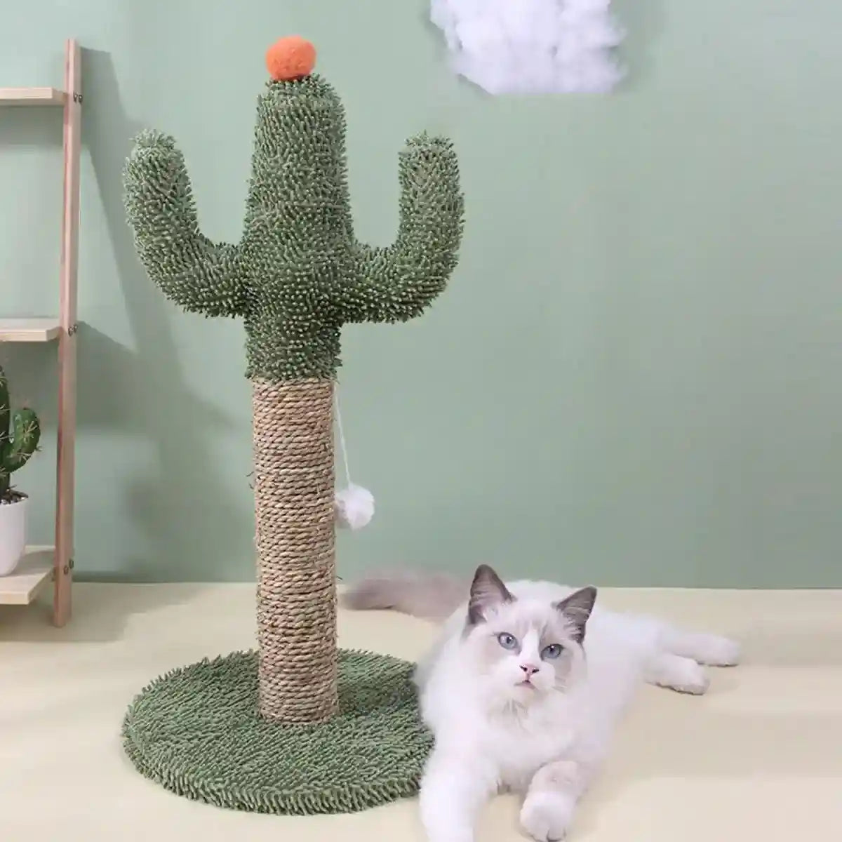 Cactus Cat Climbing Frame Scratching Post Interactive Toys for Cats and Kittens