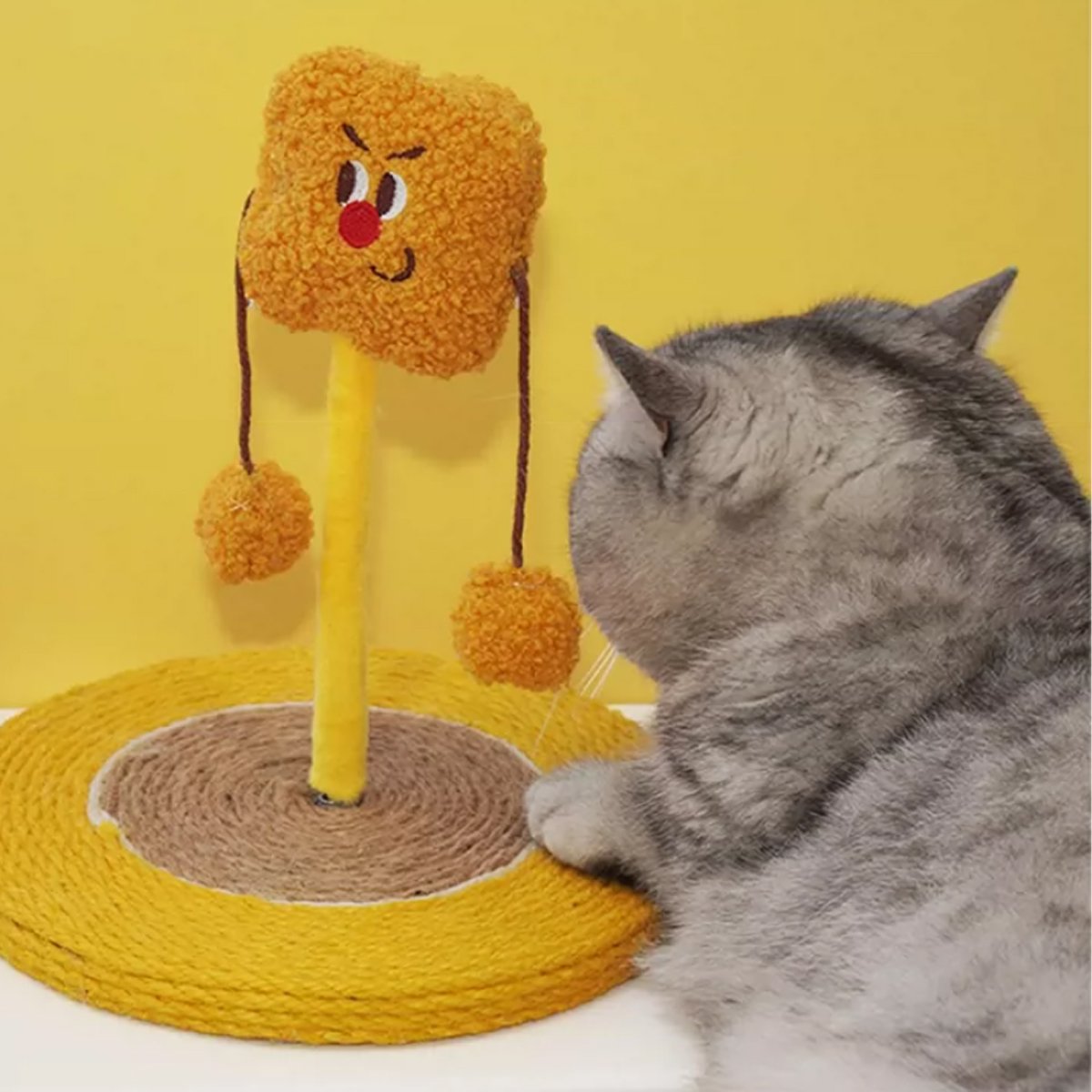 Plush Fruit Cat Scratcher - Rocking Cat Toy & Bed