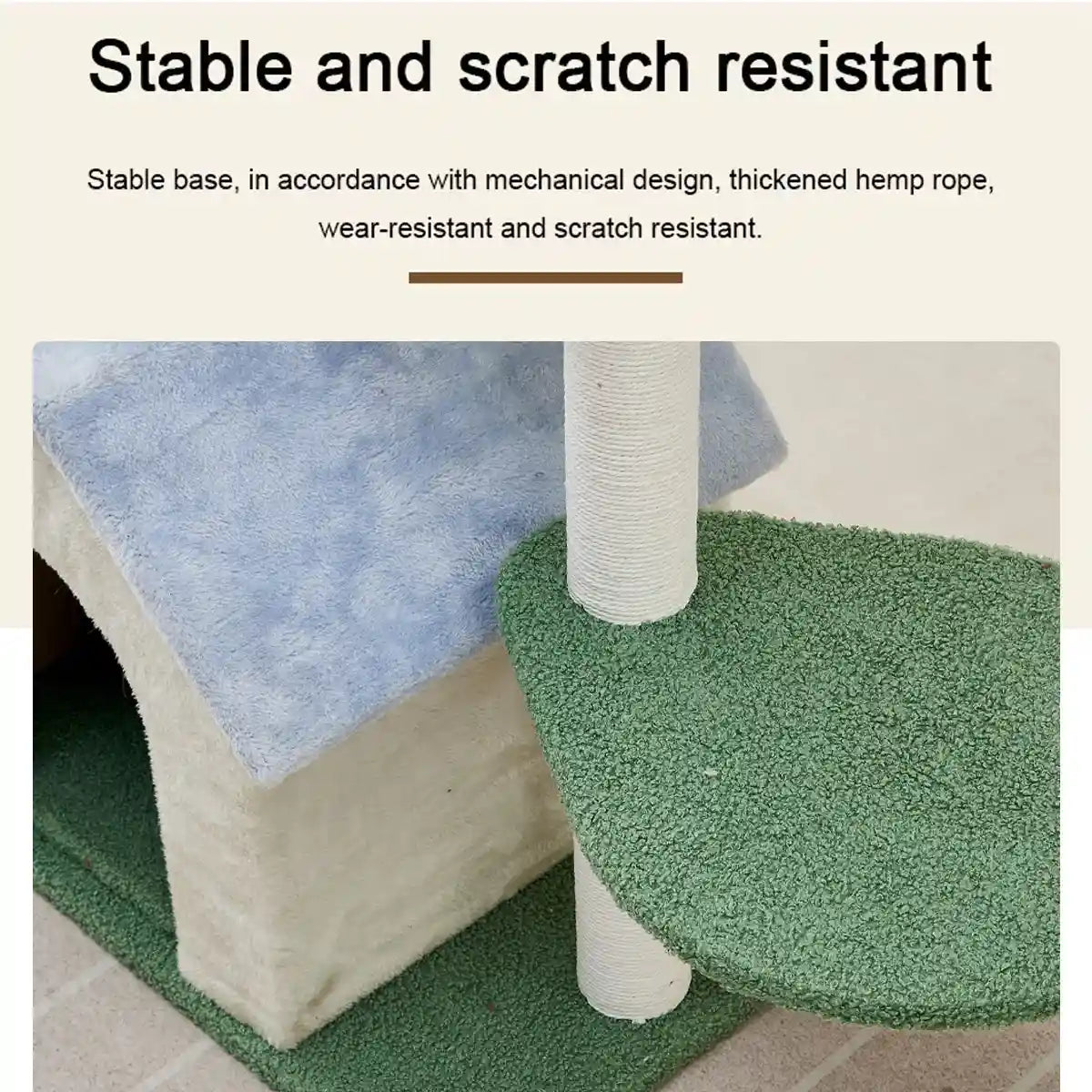 Plush Flower Cat Climbing Tree With Condo Multi-Level Cat Tower