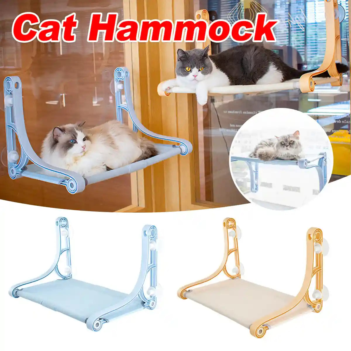 Cat Hammock Window Perch Hanging Cat Bed With Strong Suction Cups
