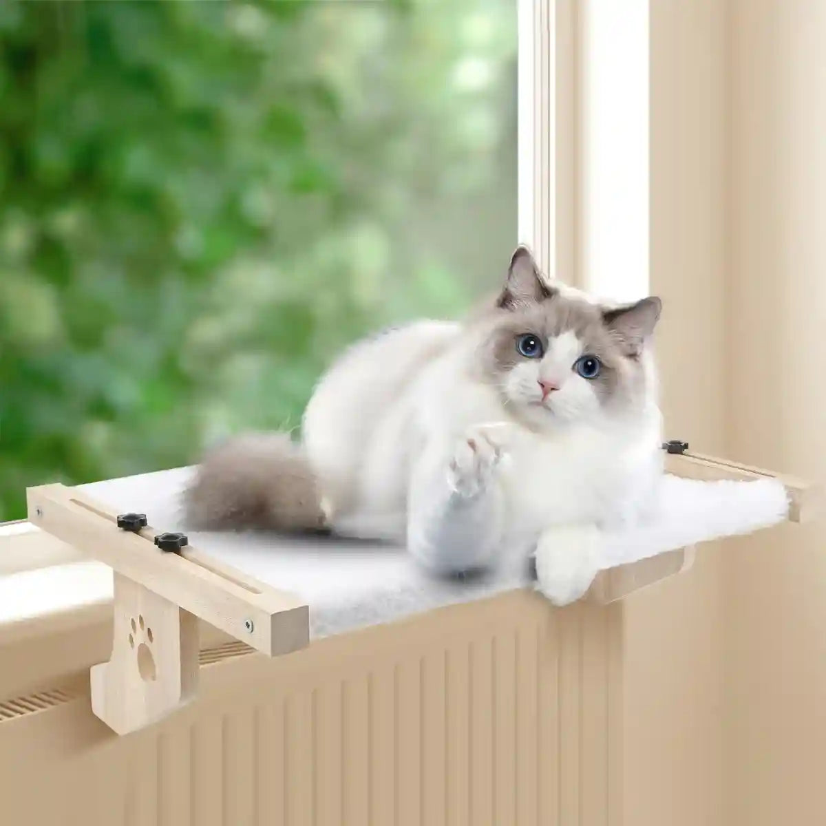 Wooden Cat Hammock Window Perch Comfortable Indoor Bed For Cats