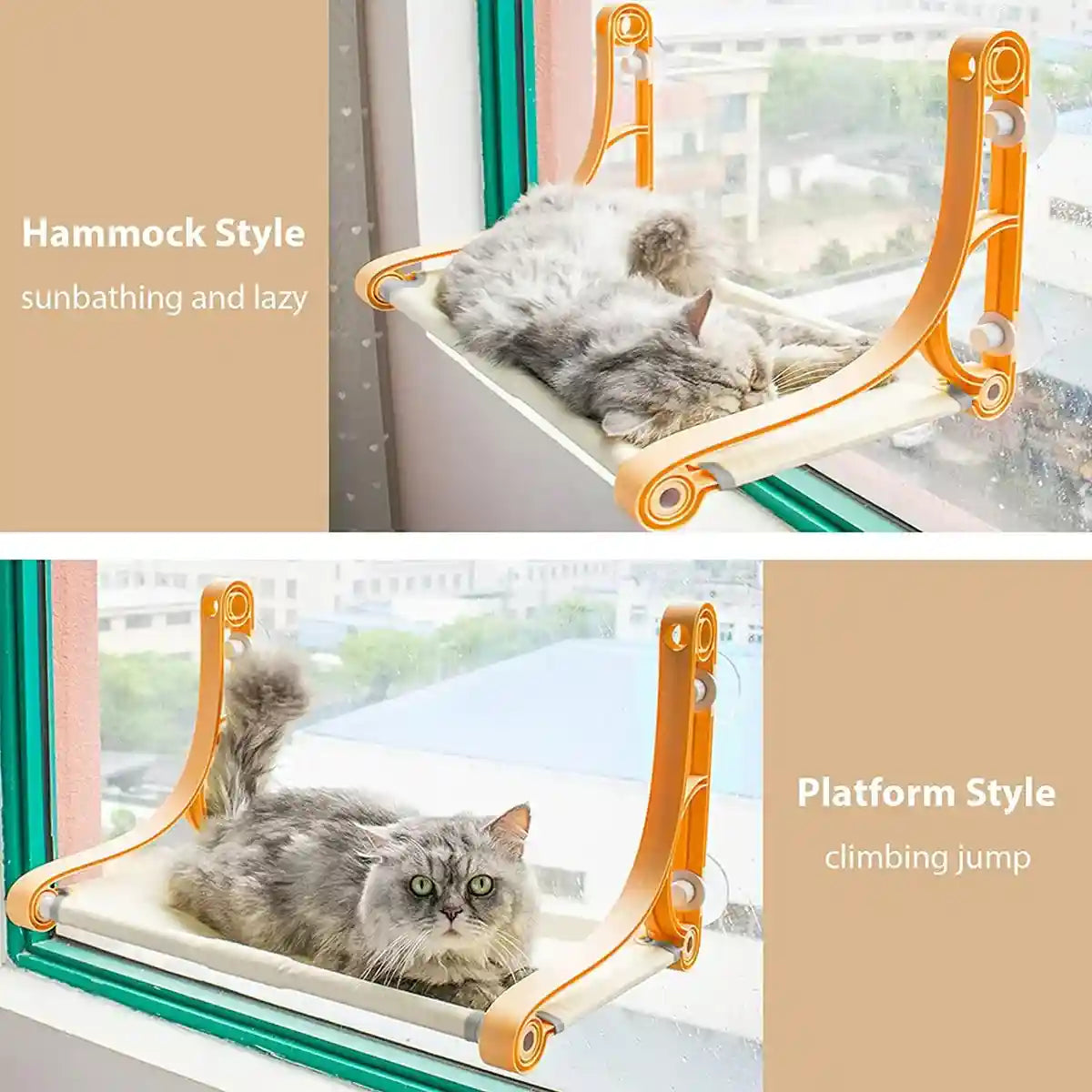 Cat Hammock Window Perch Hanging Cat Bed With Strong Suction Cups