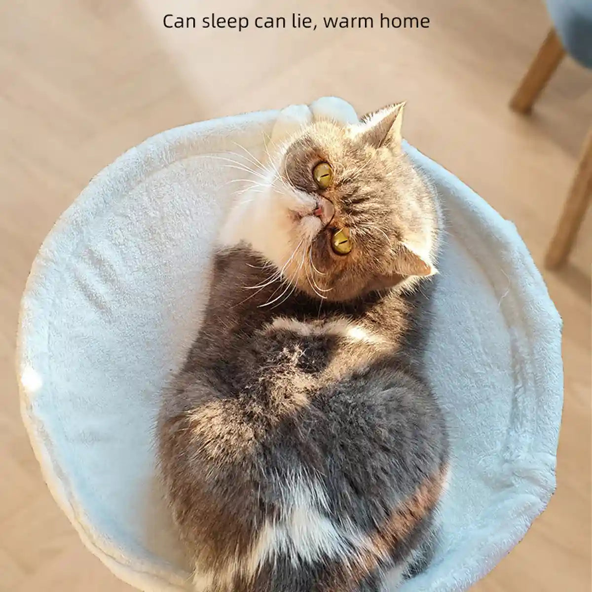 Adjustable Cat Hammock for Desk with Soft Faux Rabbit Fur