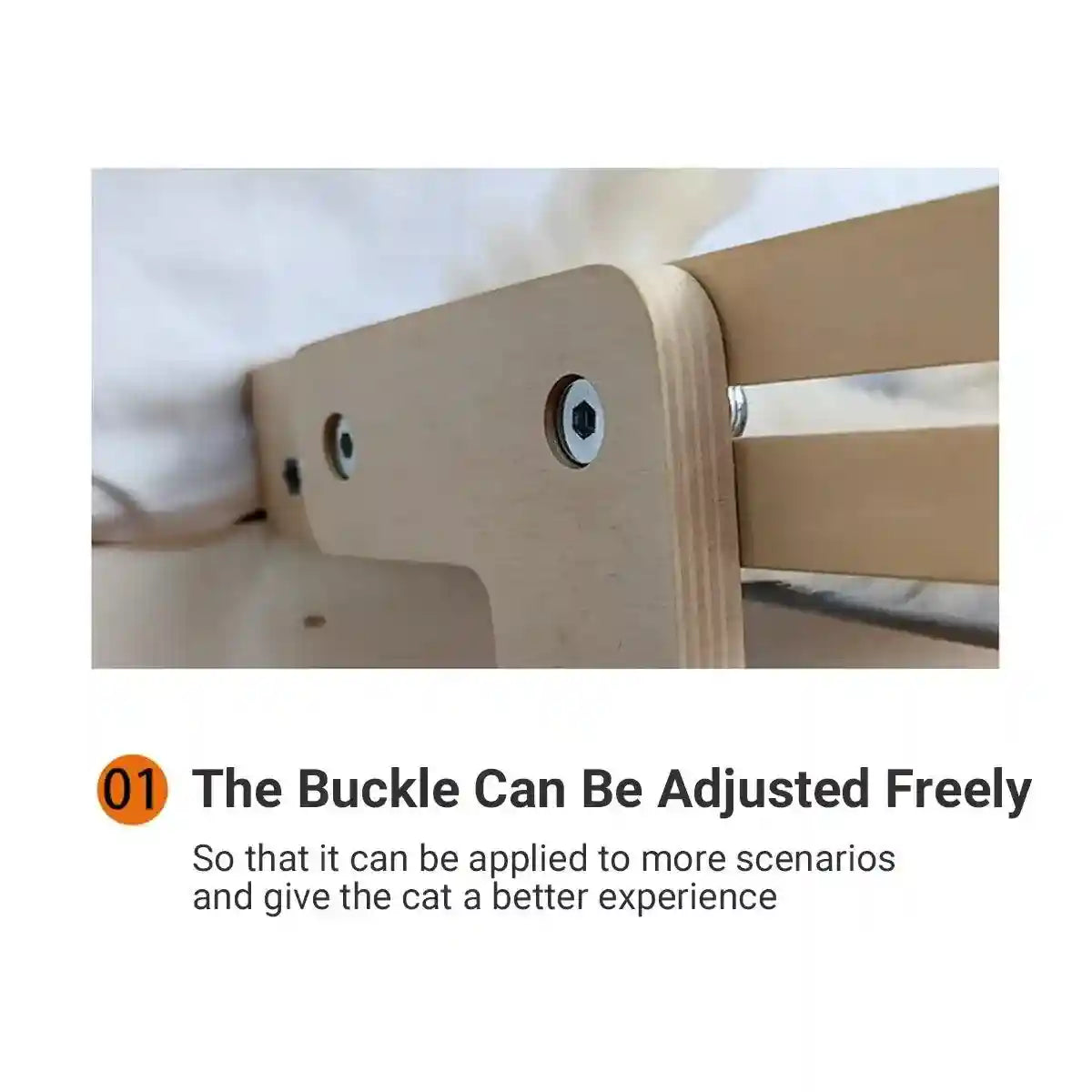 Space-Saving Cat Hanging Bed Adjustable Hammock for Windows & Beds