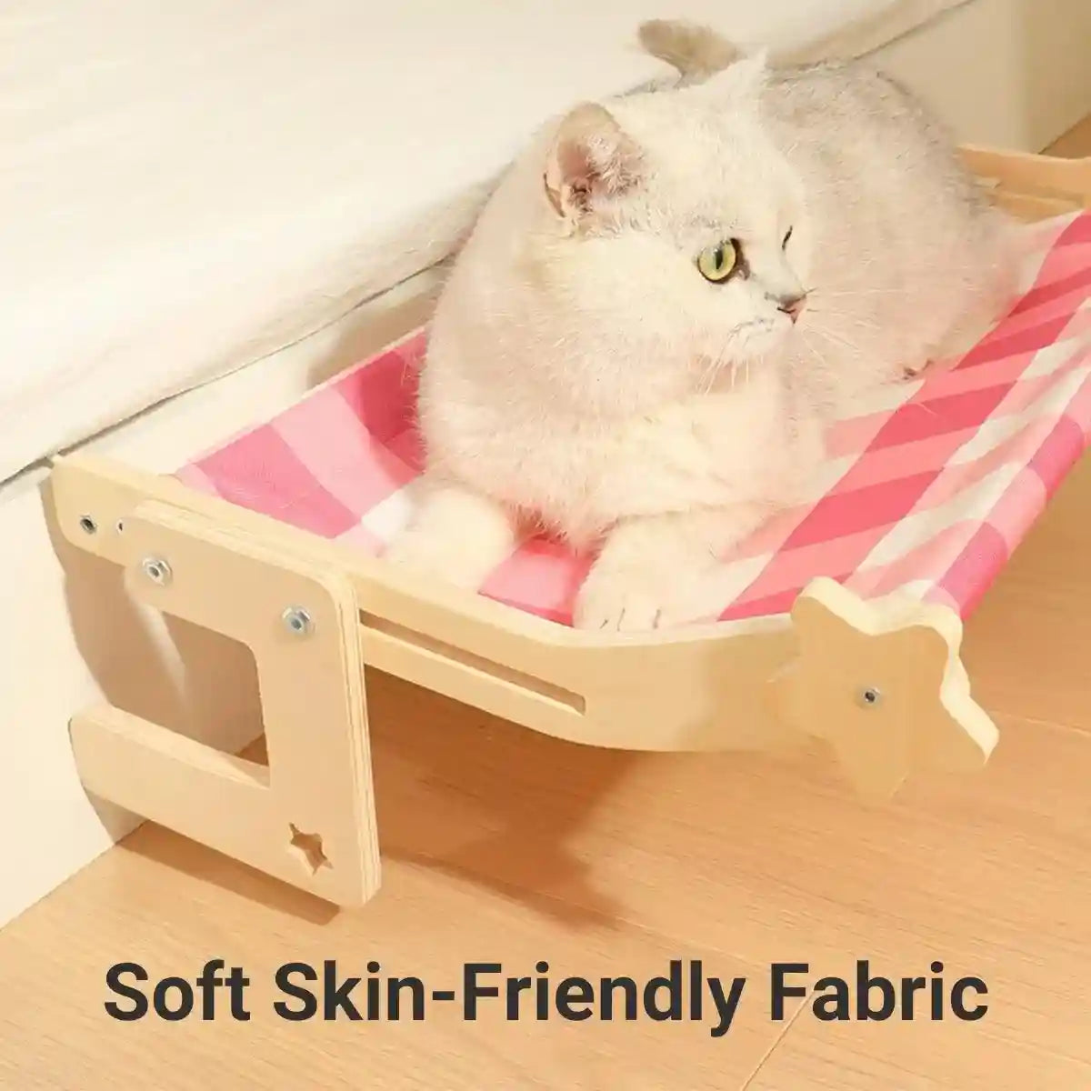 Space-Saving Cat Hanging Bed Adjustable Hammock for Windows & Beds