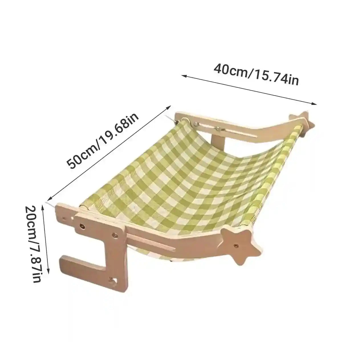 Space-Saving Cat Hanging Bed Adjustable Hammock for Windows & Beds