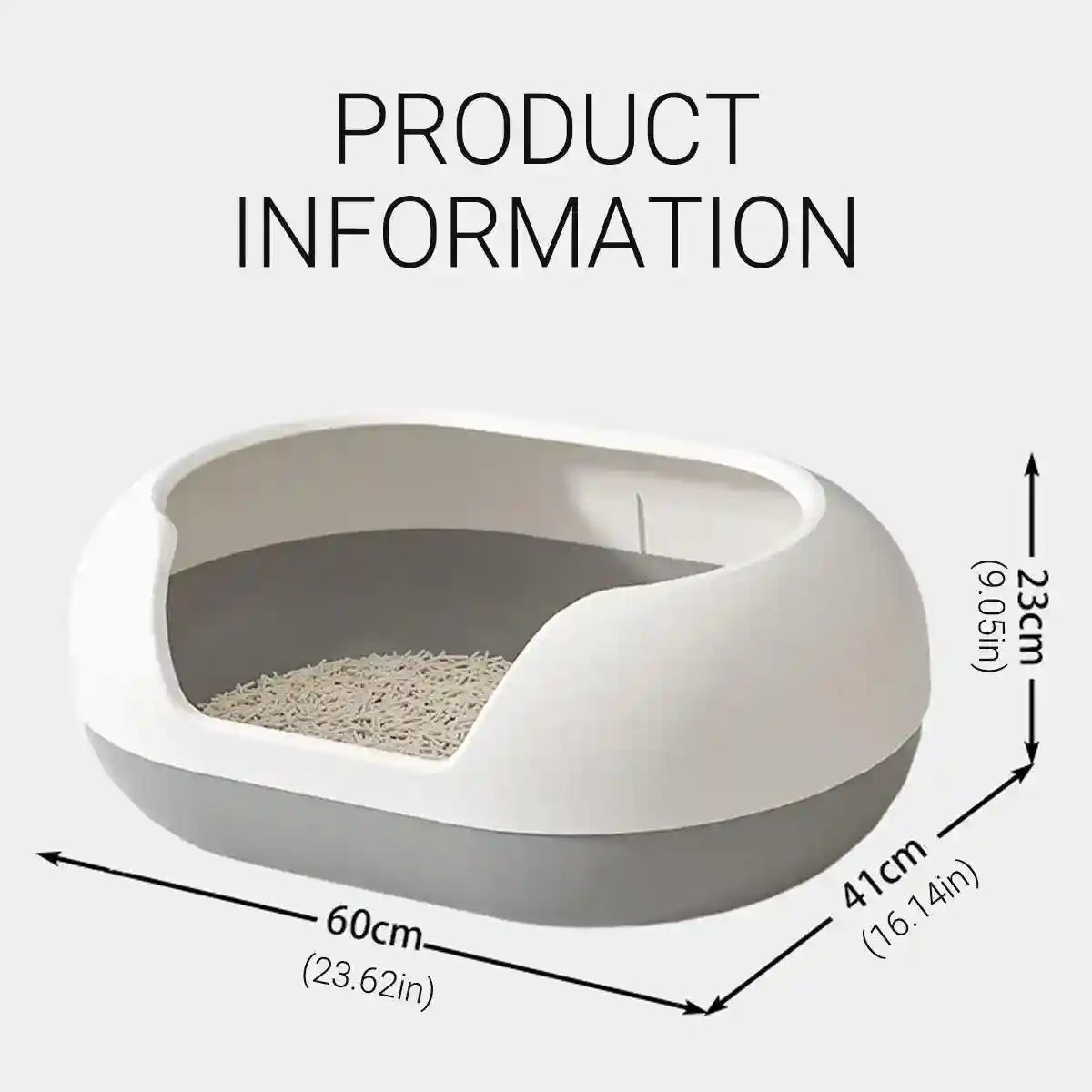 Large Cat Litter Box with Side Door Easy Access & Durable Design