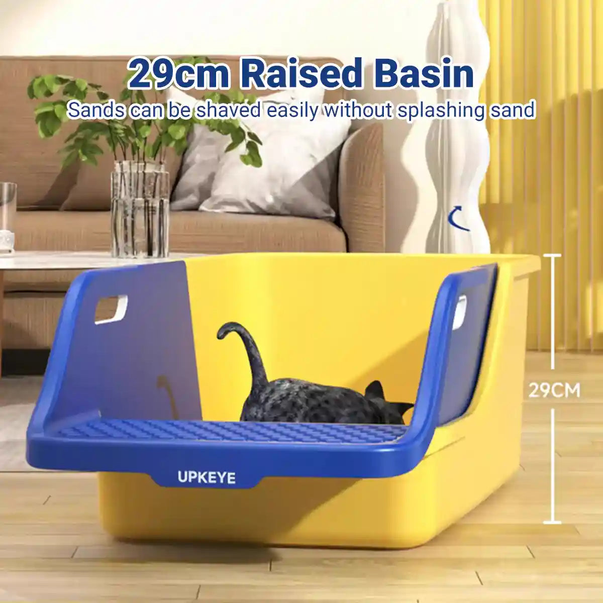 Extra-Large Cat Litter Box with Self-Cleaning Design