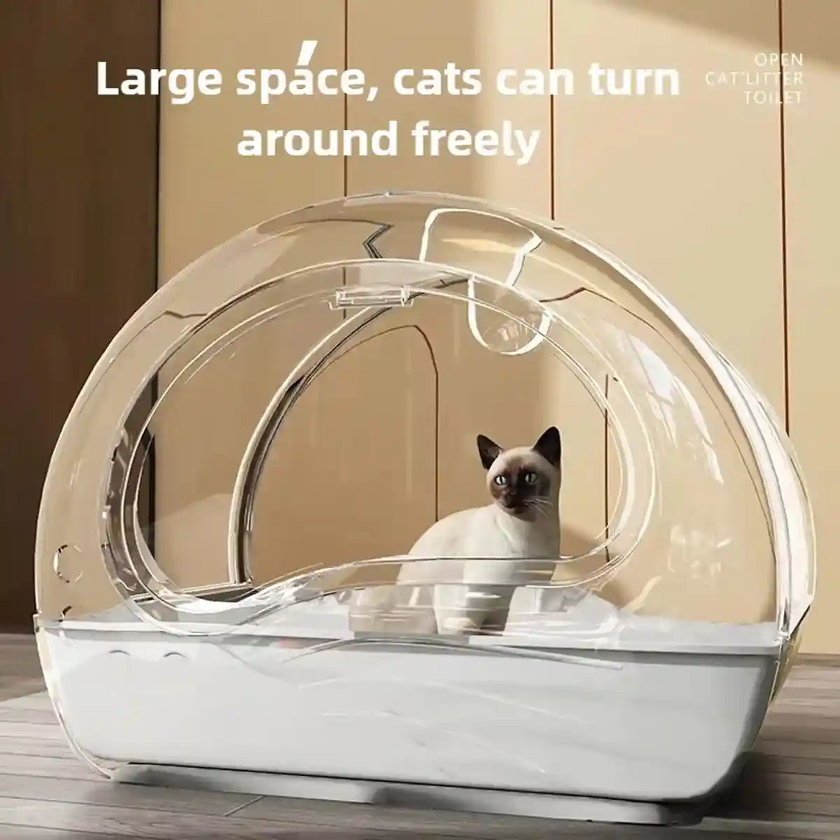 Spacious & Hygienic Enclosed Cat Litter Box with Drawer for Easy Cleaning