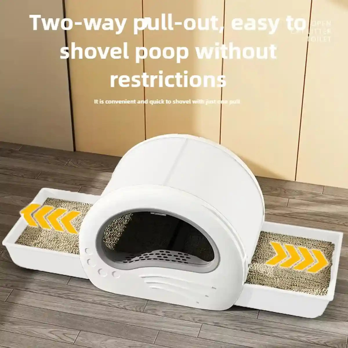 Spacious & Hygienic Enclosed Cat Litter Box with Drawer for Easy Cleaning