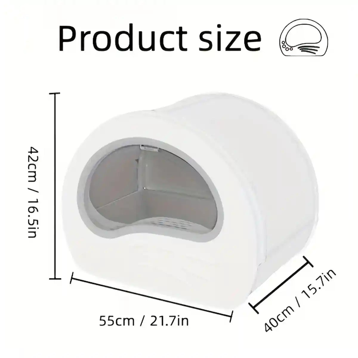 Spacious & Hygienic Enclosed Cat Litter Box with Drawer for Easy Cleaning