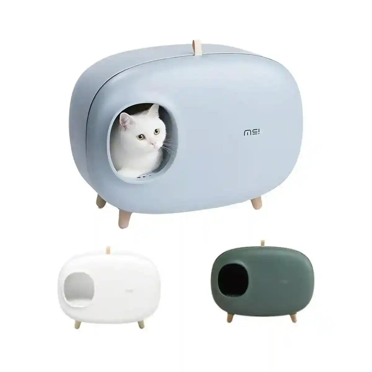 Makesure Cat Litter Box Semi-closed Cat Supplies Cat Toilet Drawer Large Cat Litter Box