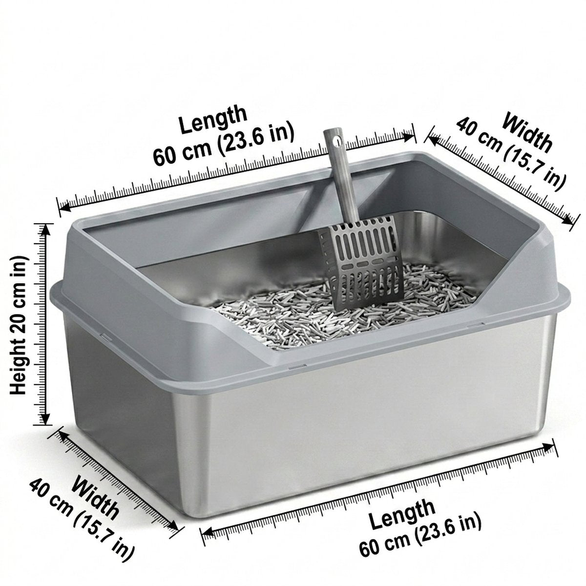 XL Top-Entry Cat Litter Box with Scoop