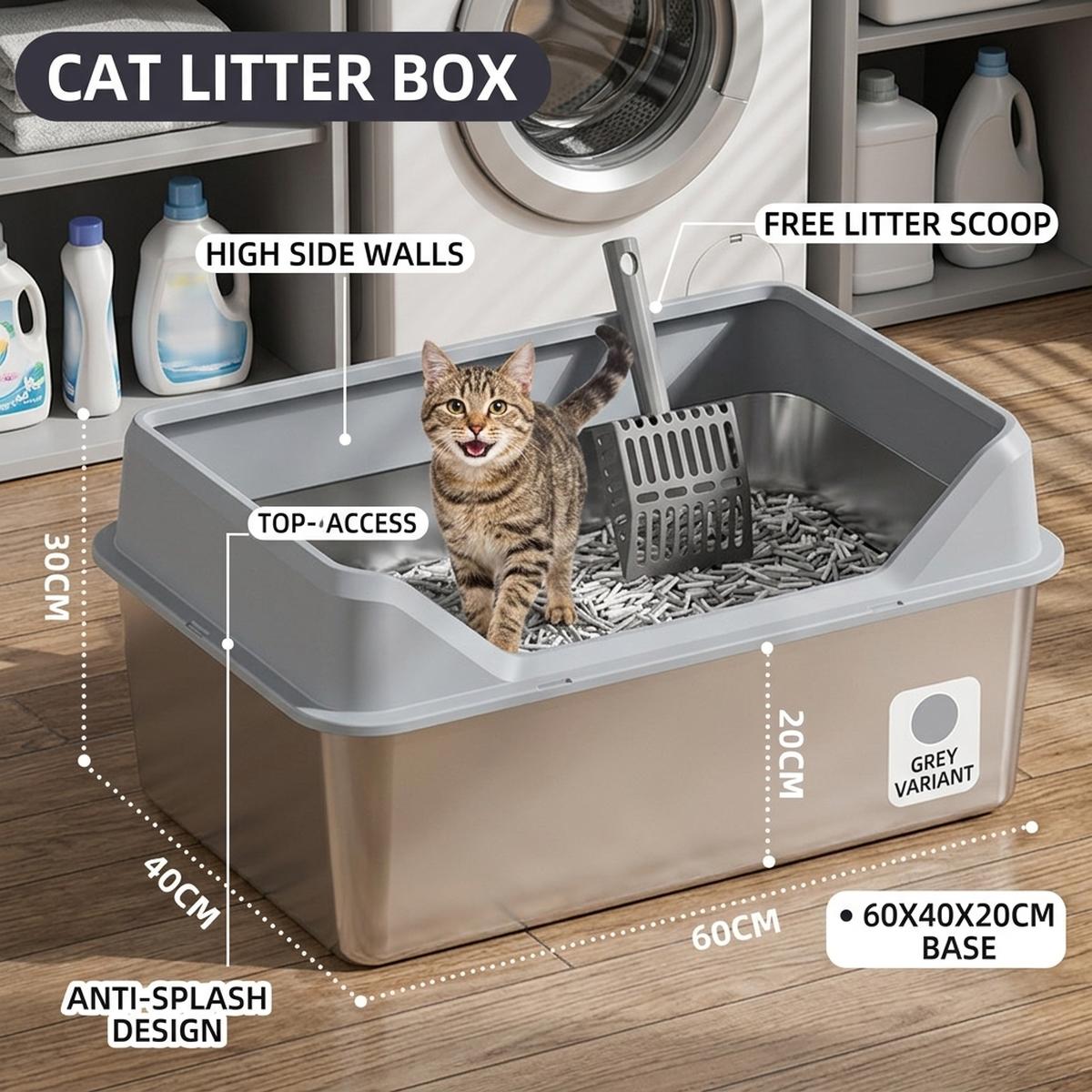 XL Top-Entry Cat Litter Box with Scoop