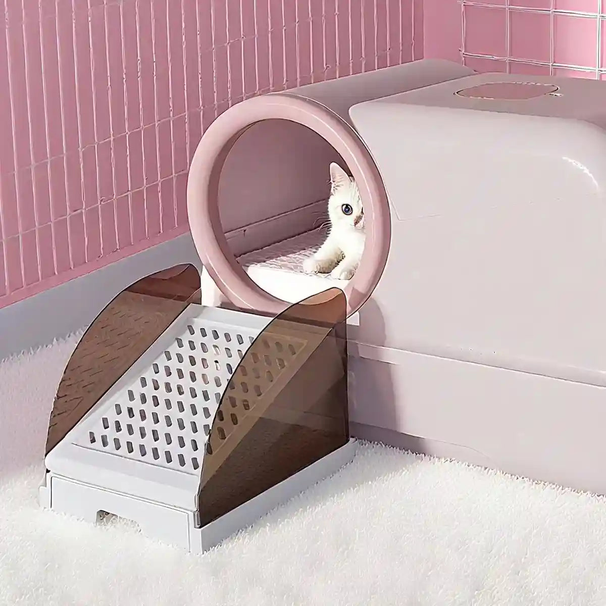 Cat Litter Box Ramp Adjustable Anti-Tracking