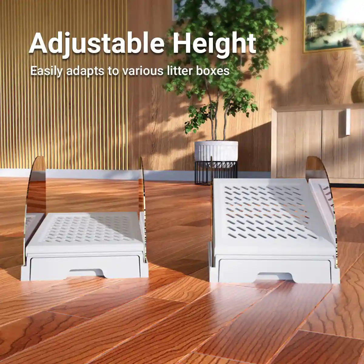 Cat Litter Box Ramp Adjustable Anti-Tracking