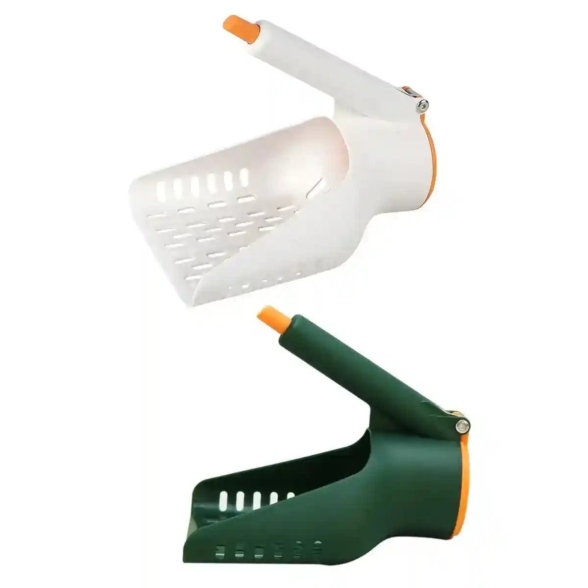 Sharp Angle Litter Scoop With One-Button Disposal For Easy Cleaning
