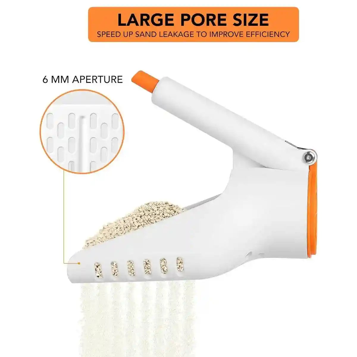 Sharp Angle Litter Scoop With One-Button Disposal For Easy Cleaning