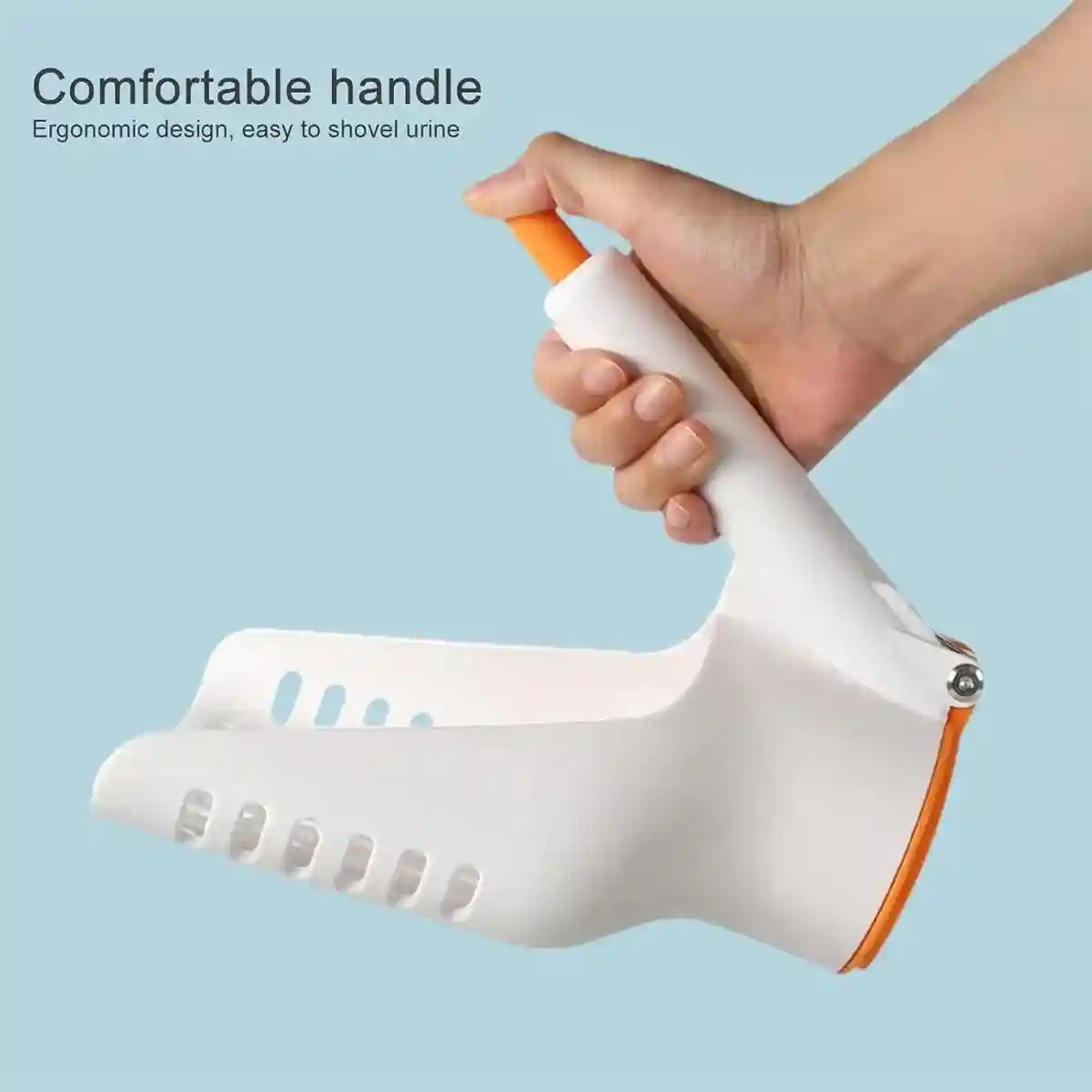Sharp Angle Litter Scoop With One-Button Disposal For Easy Cleaning