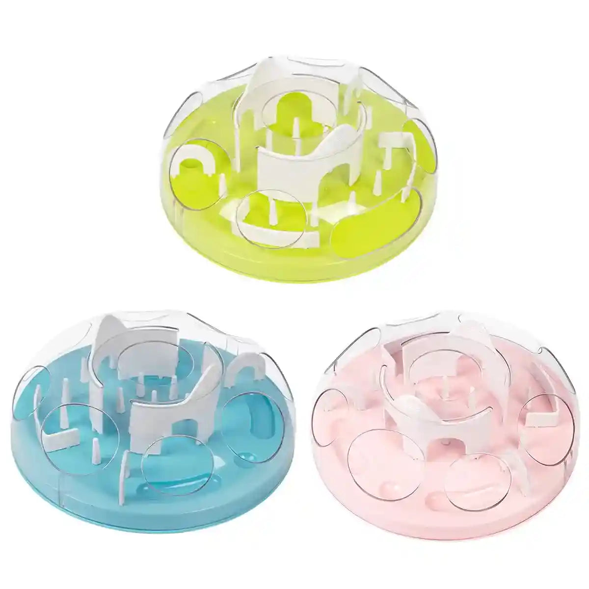 Interactive Slow Feeder Cat Bowl with Maze Design for Healthy Eating