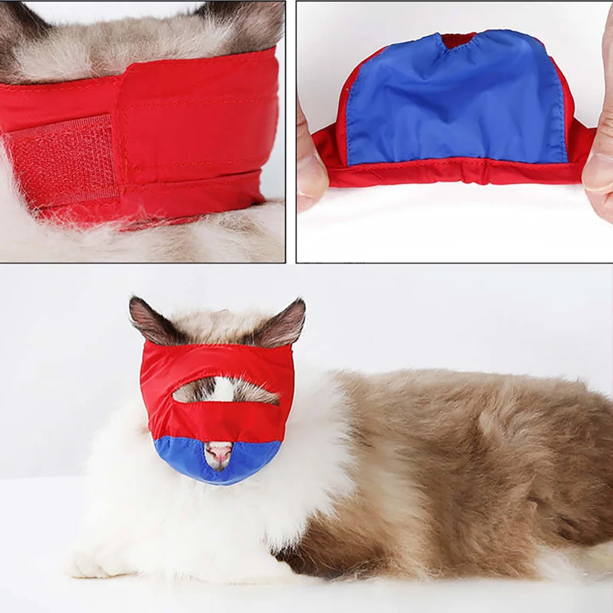 Cat Grooming Muzzle Adjustable Anti-Bite Grooming Mask