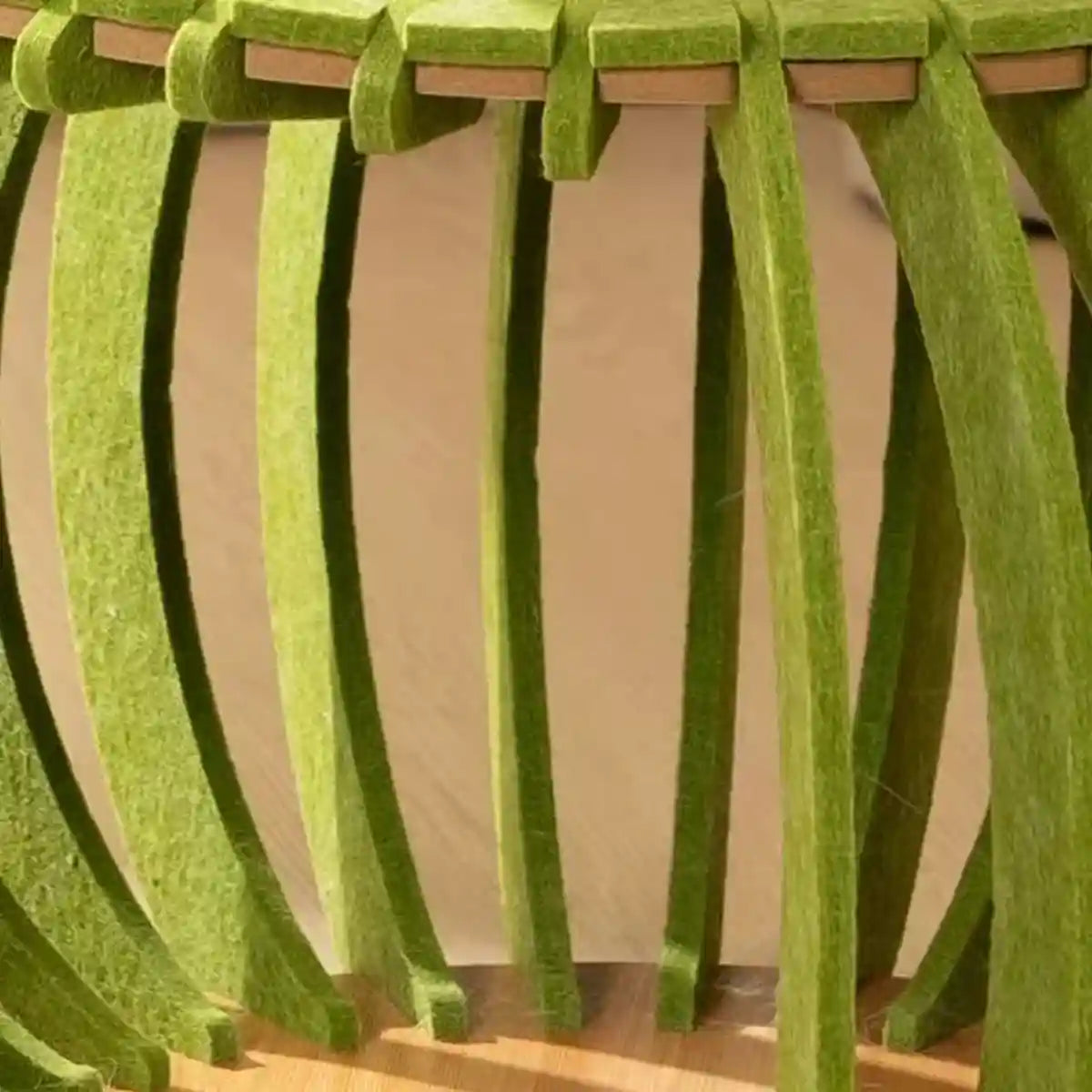 Pumpkin Felt Cat House Bed with Wooden Base 2 Colours