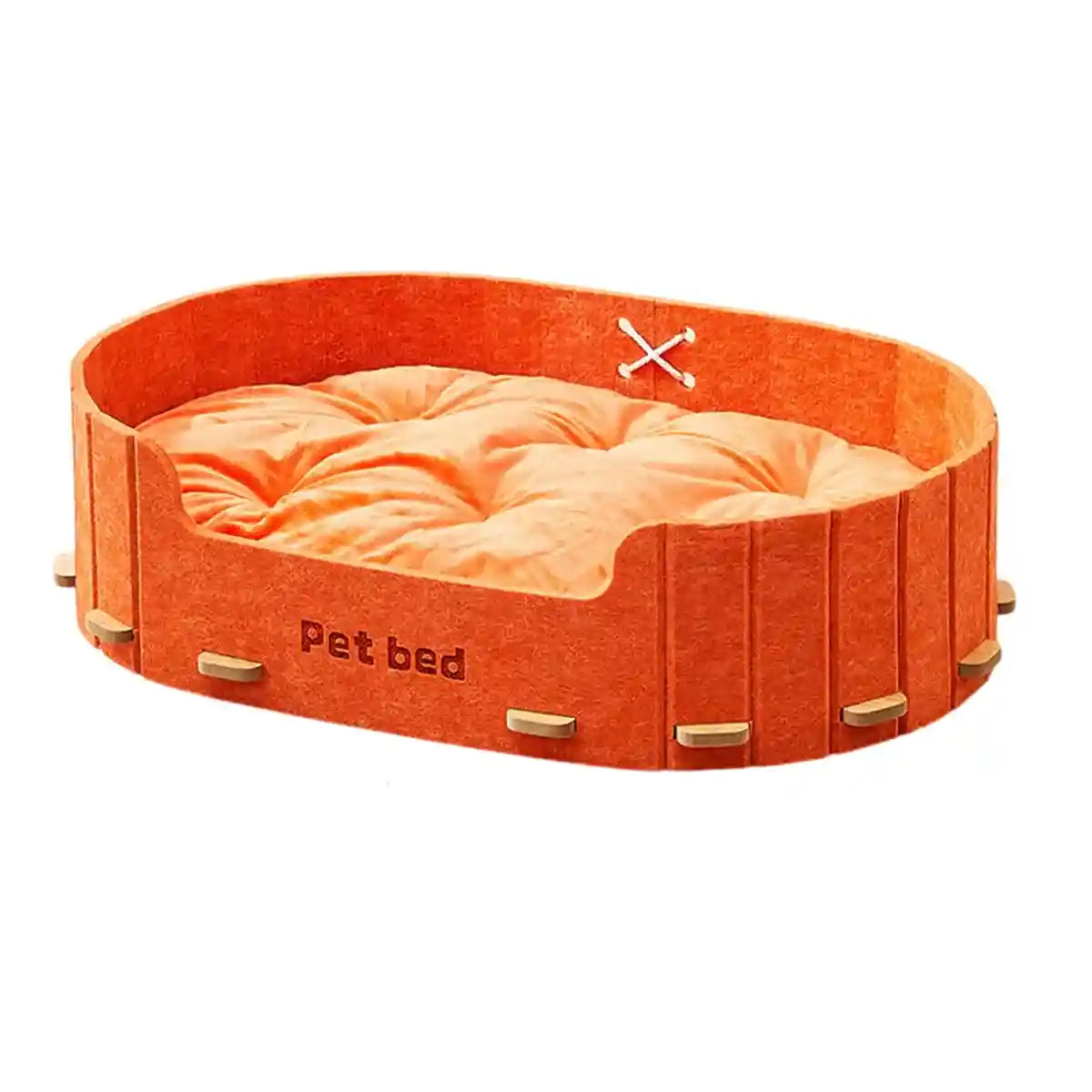 Modern Felt Nest Cat Bed with Reversible Cushion for Indoor Use