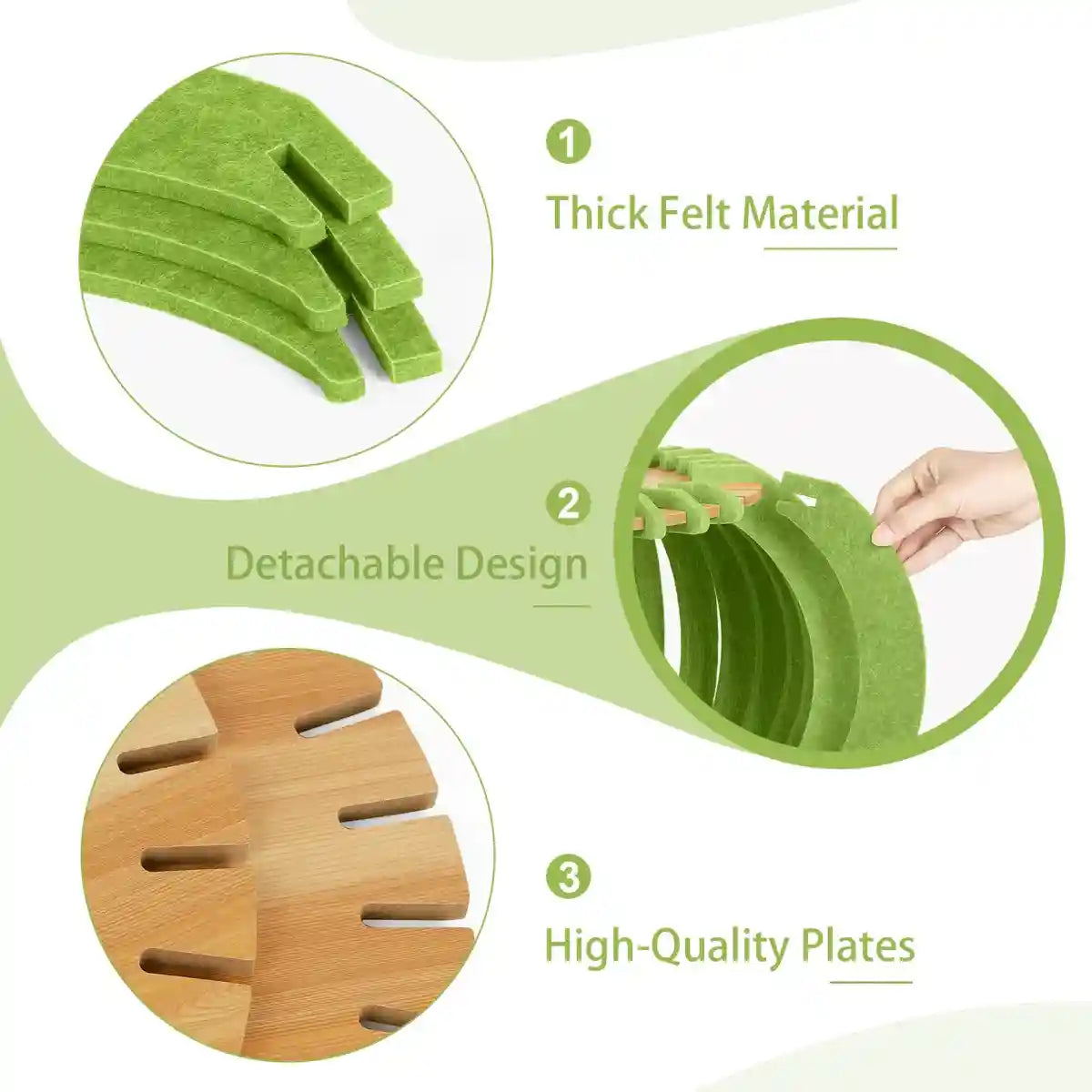 Pumpkin Felt Cat House Bed with Wooden Base 2 Colours