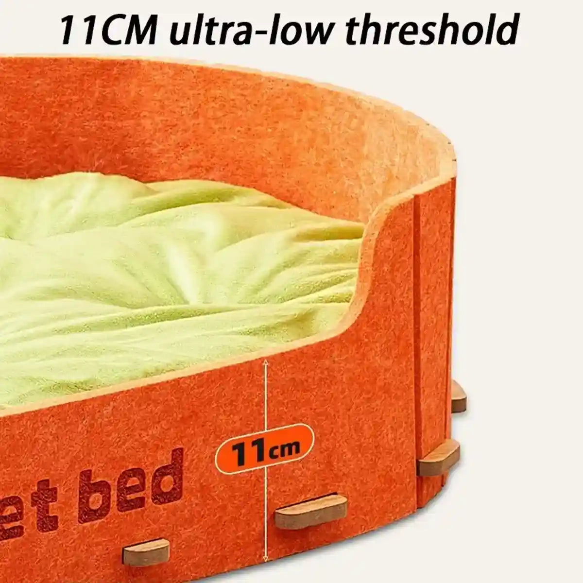 Modern Felt Nest Cat Bed with Reversible Cushion for Indoor Use